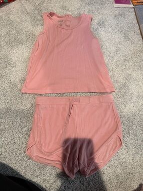 Kyte BABY Pink Kids Tank & Shorts Pajama Set